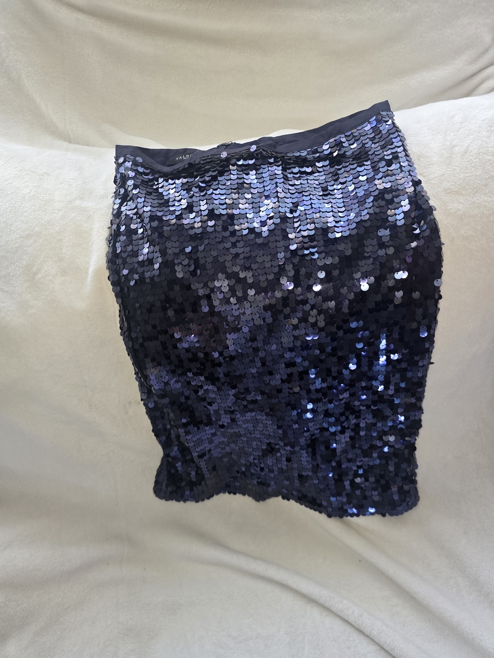 Talbots Navy Sequin Pencil Skirt